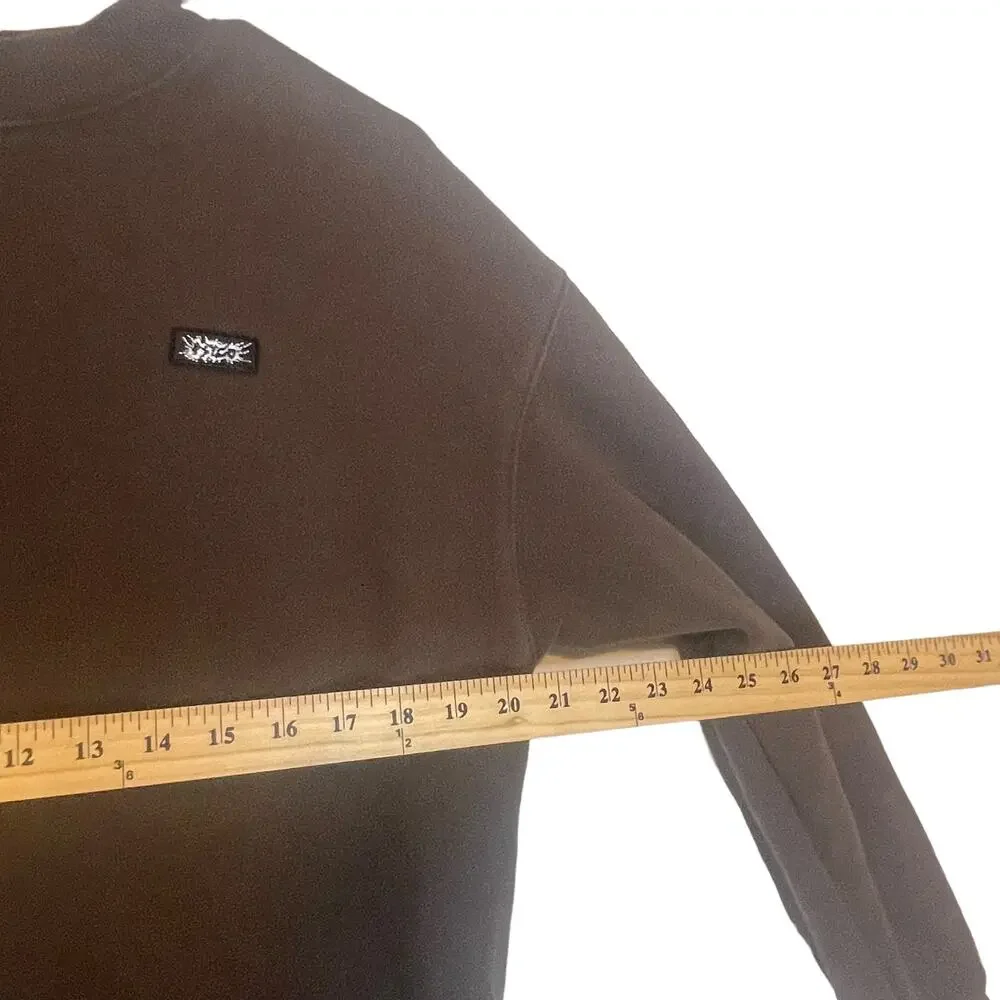Psyco Skaterboards Men's Size Medium Chocolate Brown Crewneck Sweater‎
